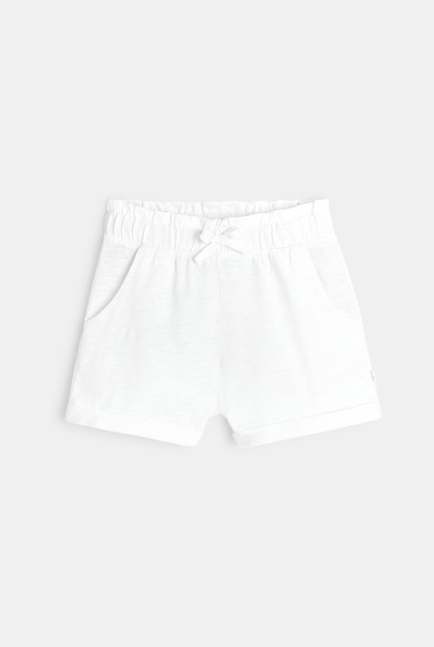 Short en jersey uni blanc fille 2