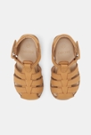 Sandales premiers pas tout cuir beige bébé garçon 2