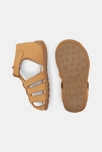 Sandales premiers pas tout cuir beige bébé garçon 3