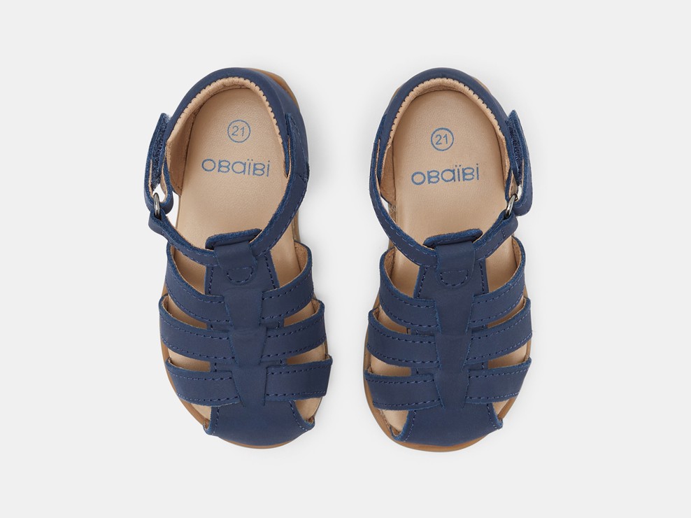 Ledersandalen für die ersten Schritte Blau Baby Jungen 2