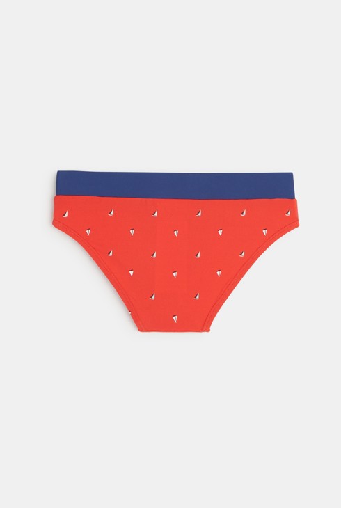 Zweifarbige Badehose Rot Jungen 2