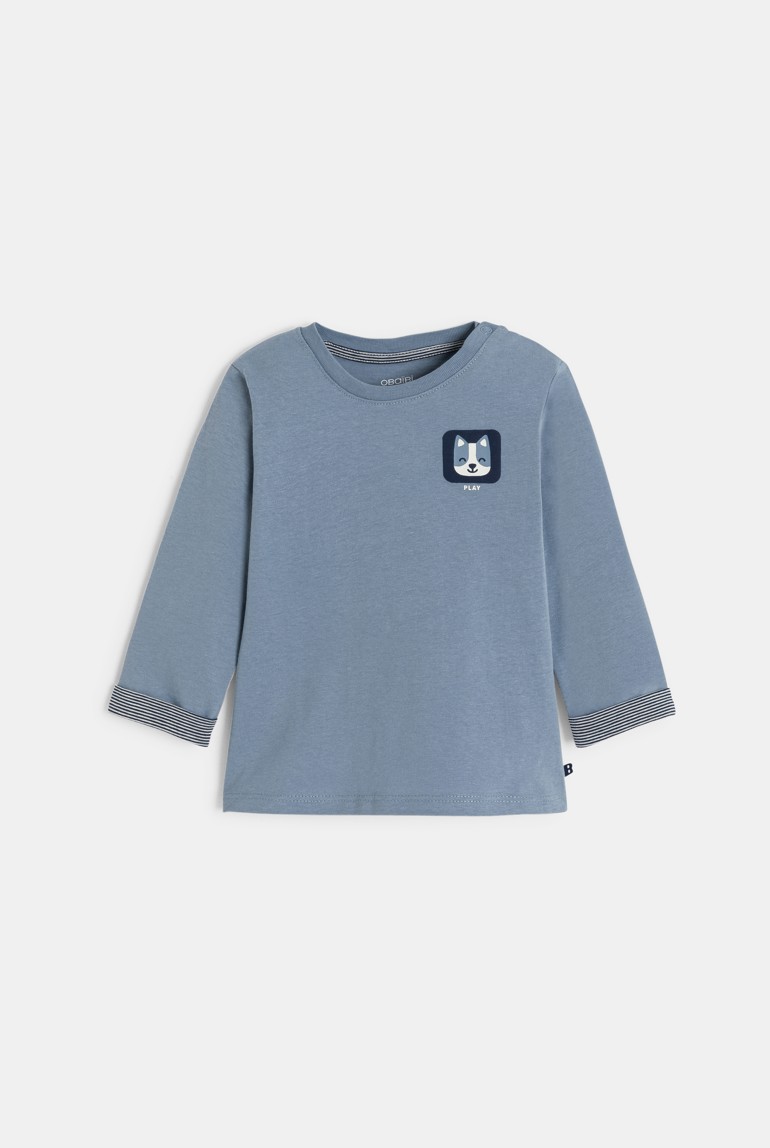 Camiseta animal azul bebé niño 1