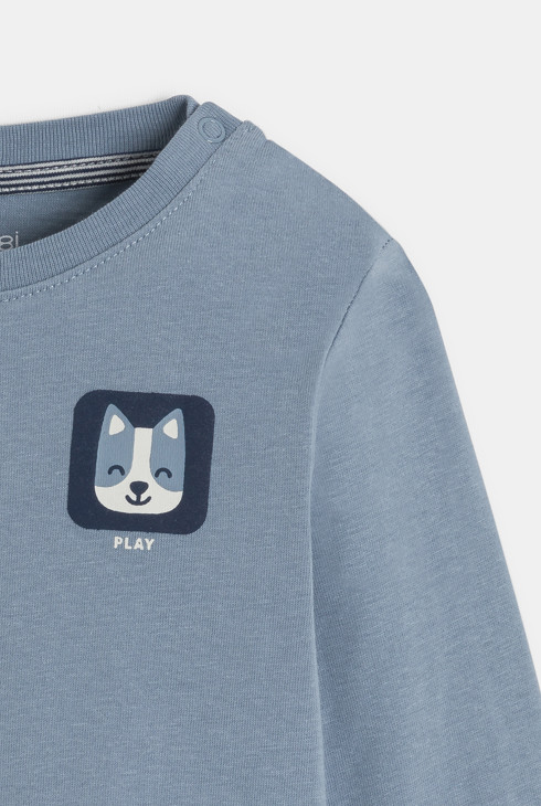 T-shirt animal bleu bébé garçon