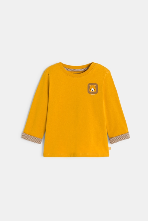 T-shirt animal jaune bébé garçon 1