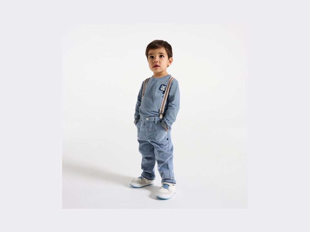 Blaues T-Shirt mit Tiermotiv Kleinkind Junge 1