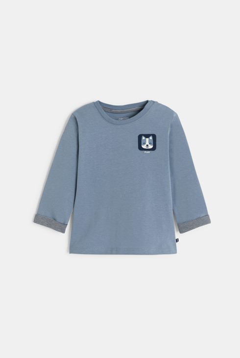 Blaues T-Shirt mit Tiermotiv Kleinkind Junge 2