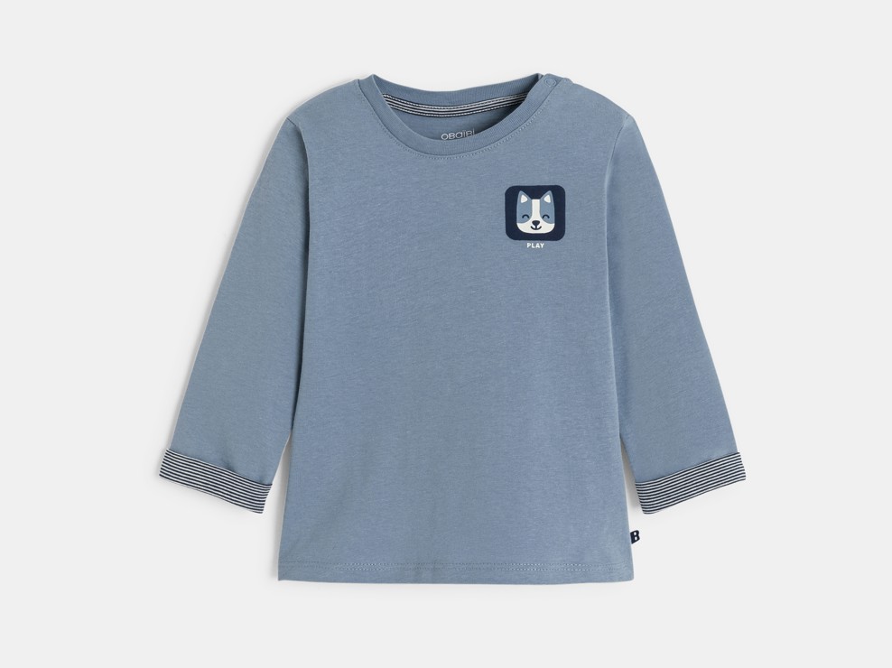 Camiseta animal azul bebé niño 2