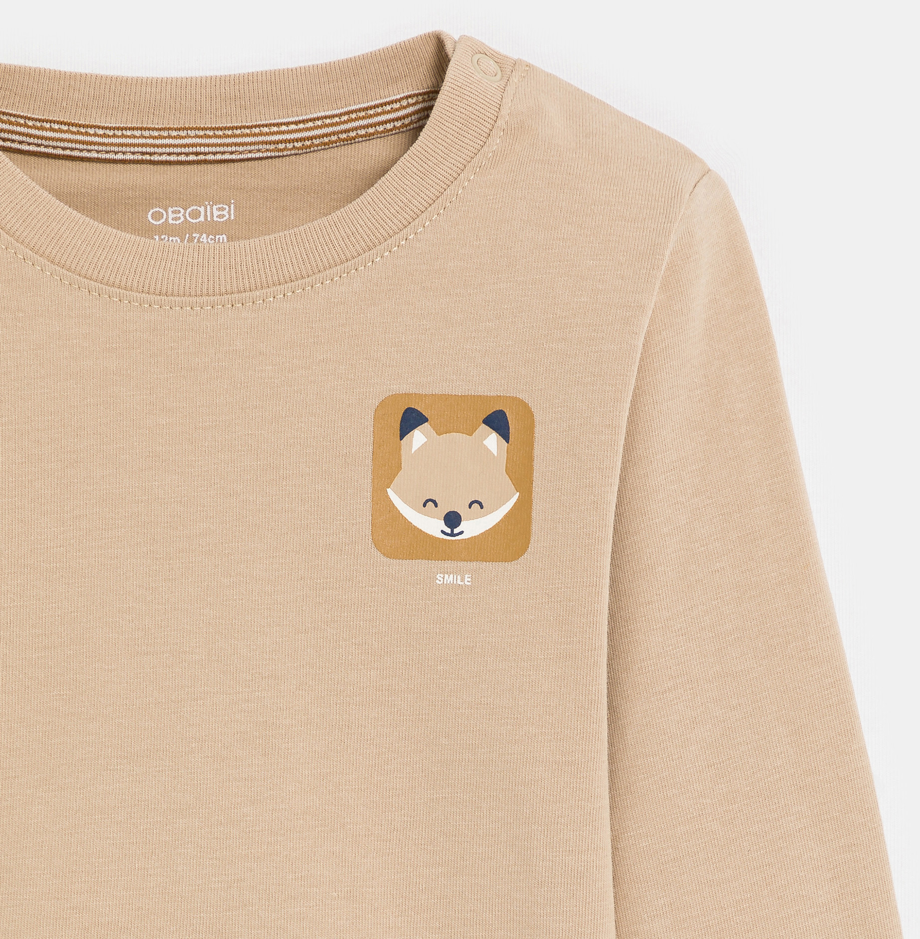 Bež majica s motivom lisice za dječake 2