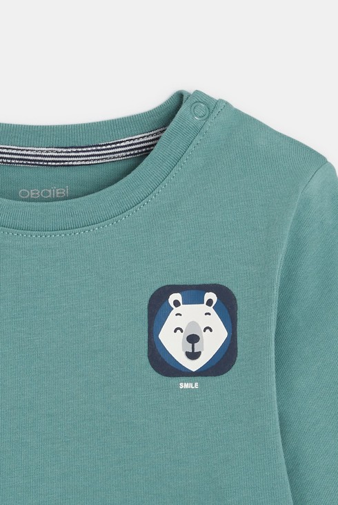 T-Shirt Bär Grün Baby Jungen 2