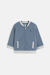 Teddy zippé en molleton doux bleu bébé garçon