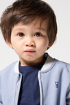 Chaqueta teddy con cremallera de muletón suave azul bebé niño 1