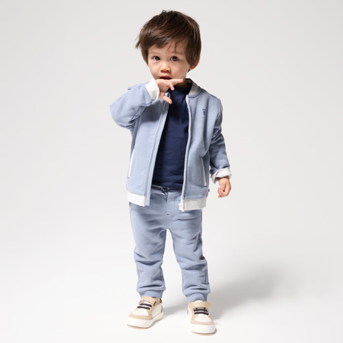 Teddy Zippé En Molleton Doux Bleu Bébé Garçon - Bleu Horizon - 6M - OBAIBI