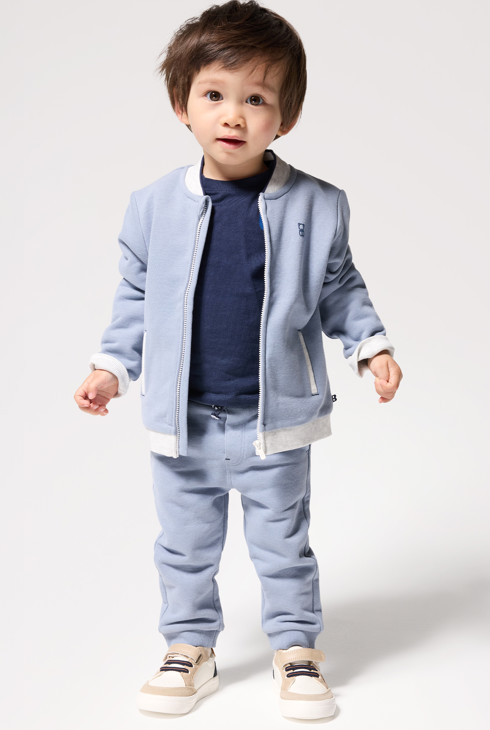 Pantalon jogging bleu bébé garçon 1