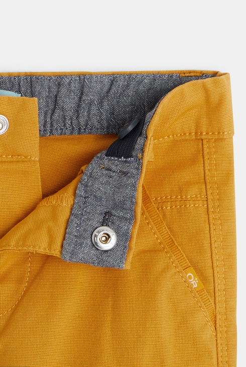 Prilagodljive raztegljive bombažne hlače  rumena dojenček deček 2