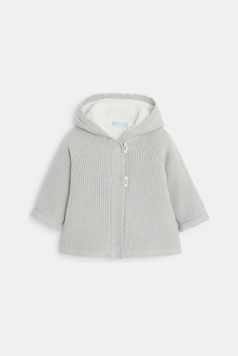 Schillernder gefütterter Pullovermantel Baby Mädchen 1