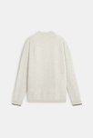 Gilet teddy zippé en maille fine blanc garçon 3