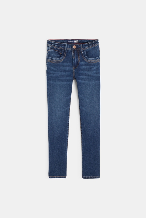 Slim Fit Bi-Stretch-Jeans mit verwaschenem Effekt Blau Jungen 1