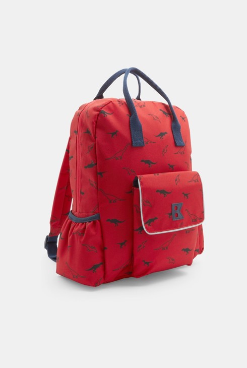 Roter Rucksack zum Schulbeginn für Jungen