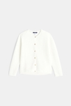 Gilet côtelé boutonné blanc fille
