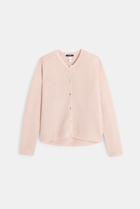Ottoman ribbed buttoned cardigan 1