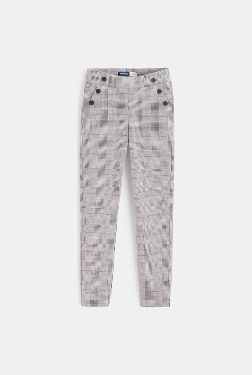 Karierte Jeggings Rosa Mädchen 1