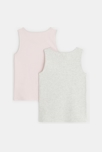 Débardeur stretch imprimé (lot de 2) rose fille 3