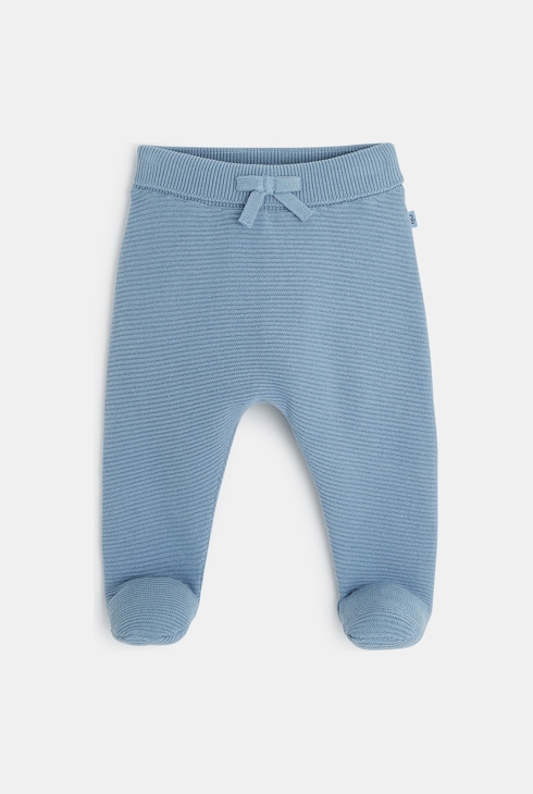 Leggings aus Rippstrick Blau Geburt 1