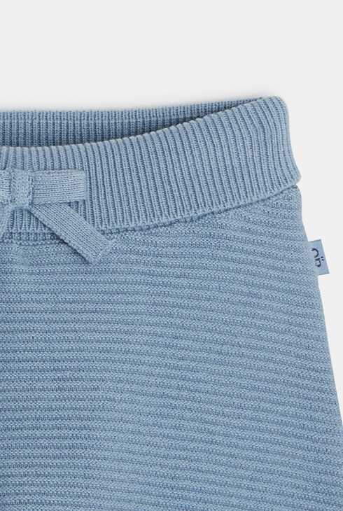 Leggings aus Rippstrick Blau Geburt 2