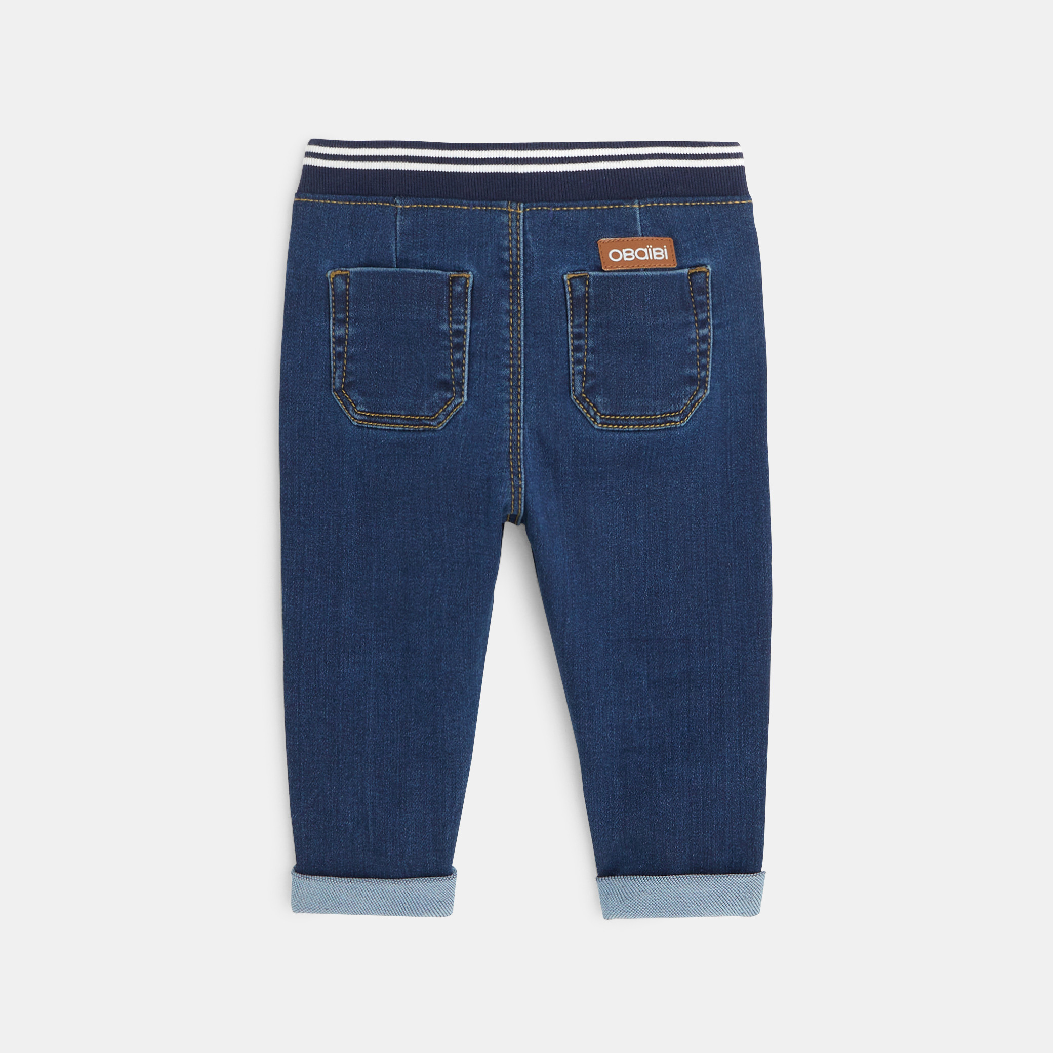 Pantalon en denim vert bébé garçon - Denim bleu stone