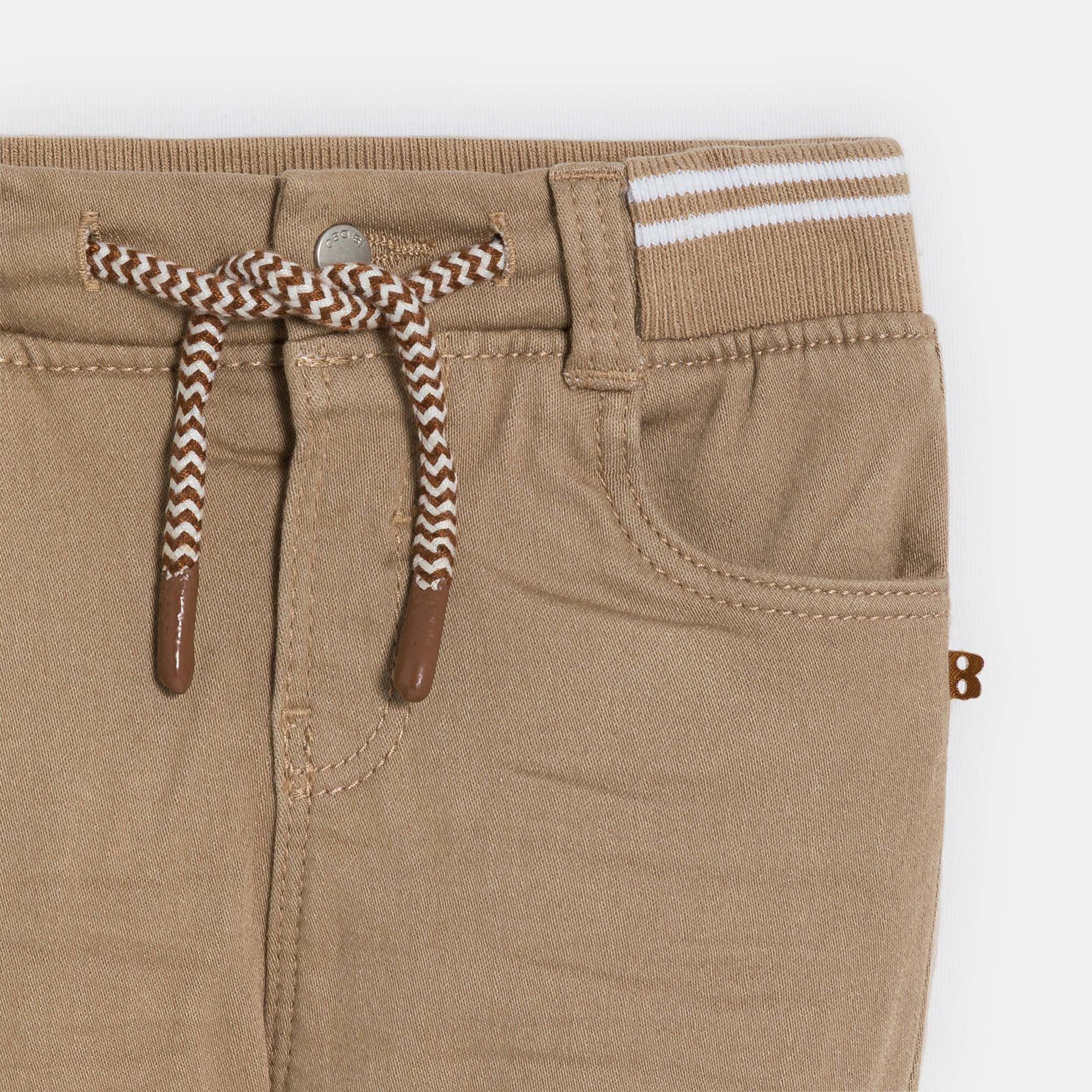 Jean denim confort ultra stretch bleu bébé garçon - Beige corde