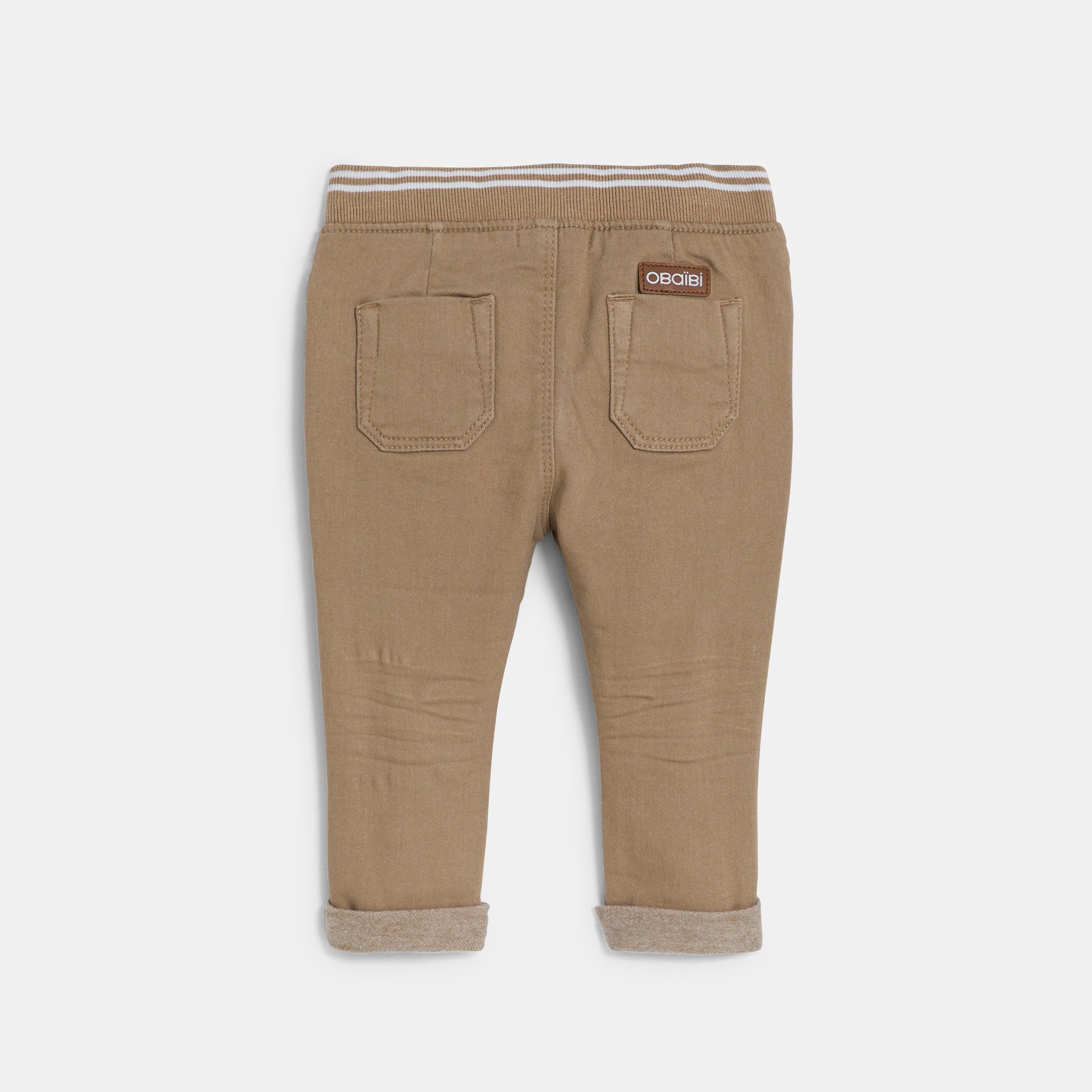 Jean denim confort ultra stretch beige bébé garçon - Beige corde