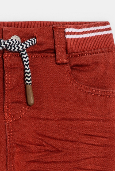 Jean denim confort ultra stretch rouge bébé garçon