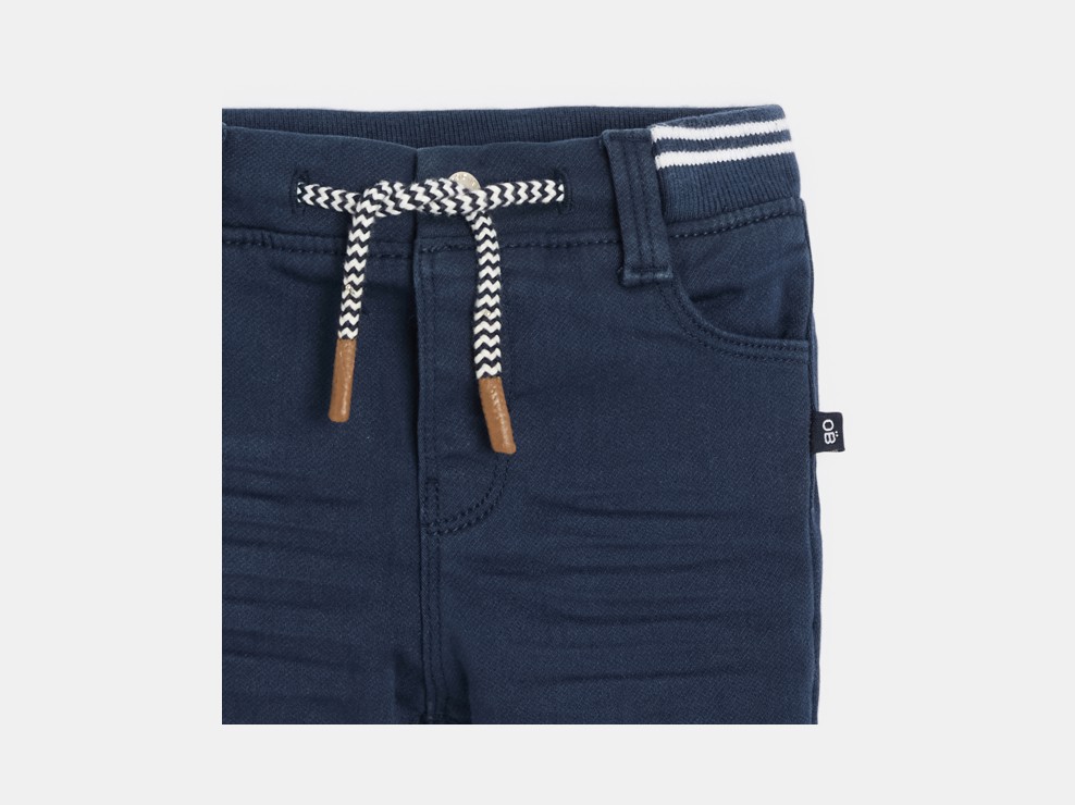 Vaquero knit con cintura elástica azul bebé niño 2