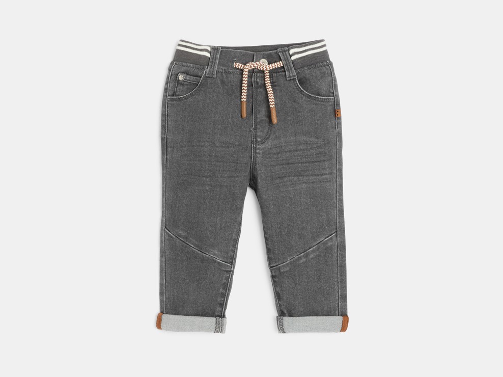 Jean denim confort ultra stretch gris bébé garçon 1