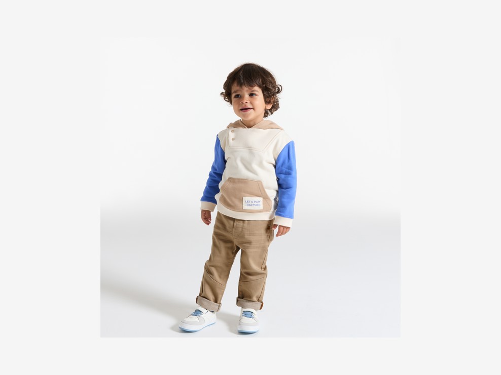 Jean denim confort ultra stretch beige bébé garçon 1