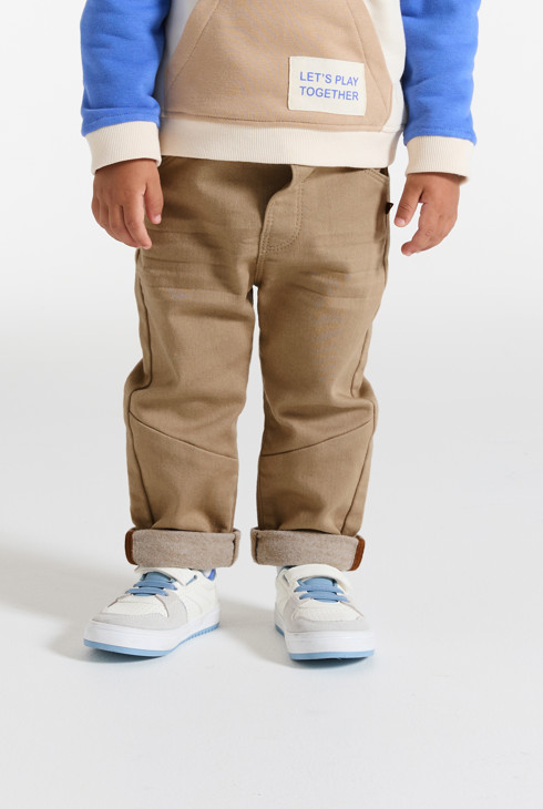 Jean denim confort ultra stretch beige bébé garçon 2