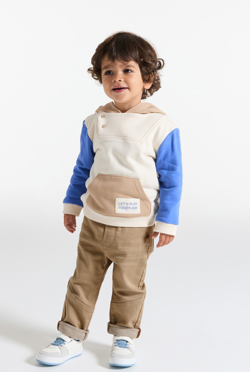 Jean denim confort ultra stretch beige bébé garçon 2