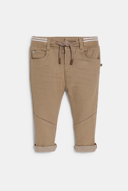 Beigefarbene Ultrastretch-Jeans Kleinkind Junge 2