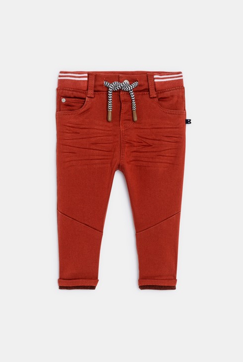 Rote Knit-Denim-Jeans mit elastischem Bund Baby Jungen 2