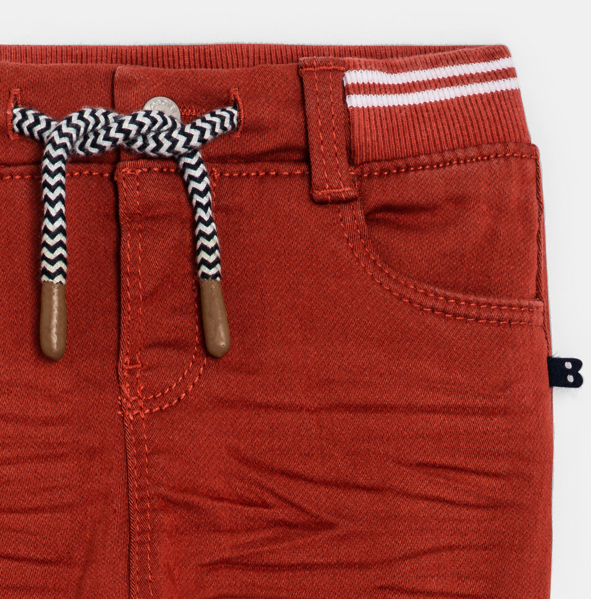 Jean denim confort ultra stretch rouge bébé garçon