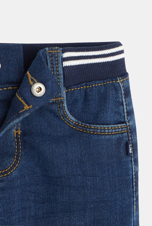 Knit-Jeans aus Denim mit elastischem Bund Blau Baby Jungen 2