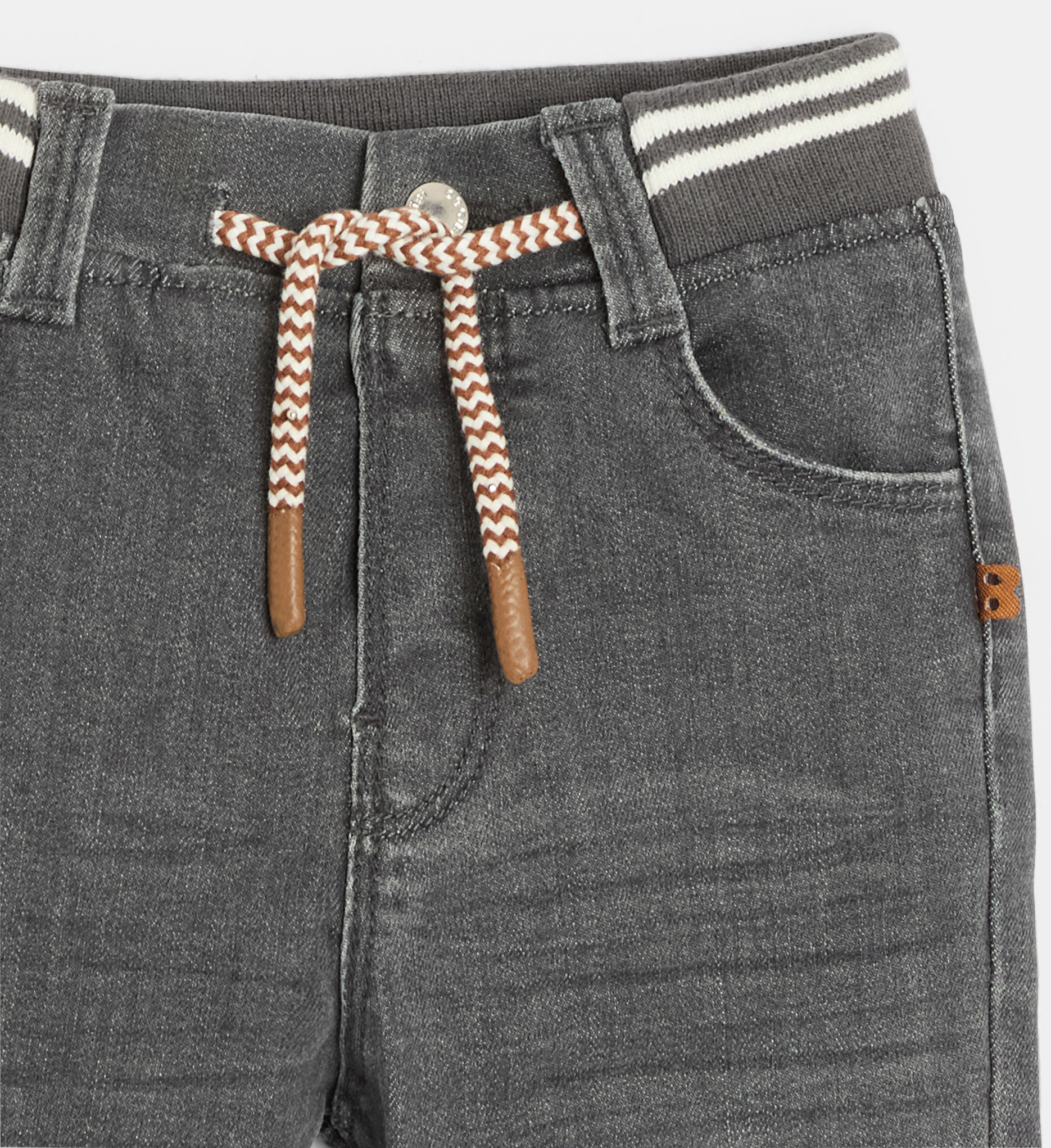 Izuzetno rastezljive udobne sive traperice za dječake 2