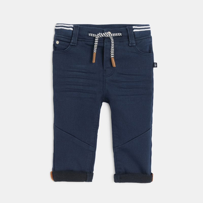Knit-Denim-Jeans mit elastischem Bund Blau Baby Jungen