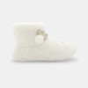 Chaussons soft boa fourrés rennes beige fille