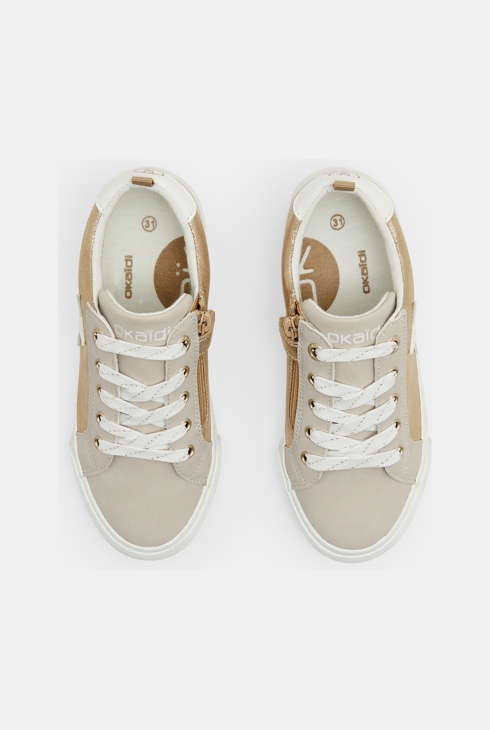 Turnschuhe aus Materialmix mit funkelndem Stern Gelb Mädchen 2