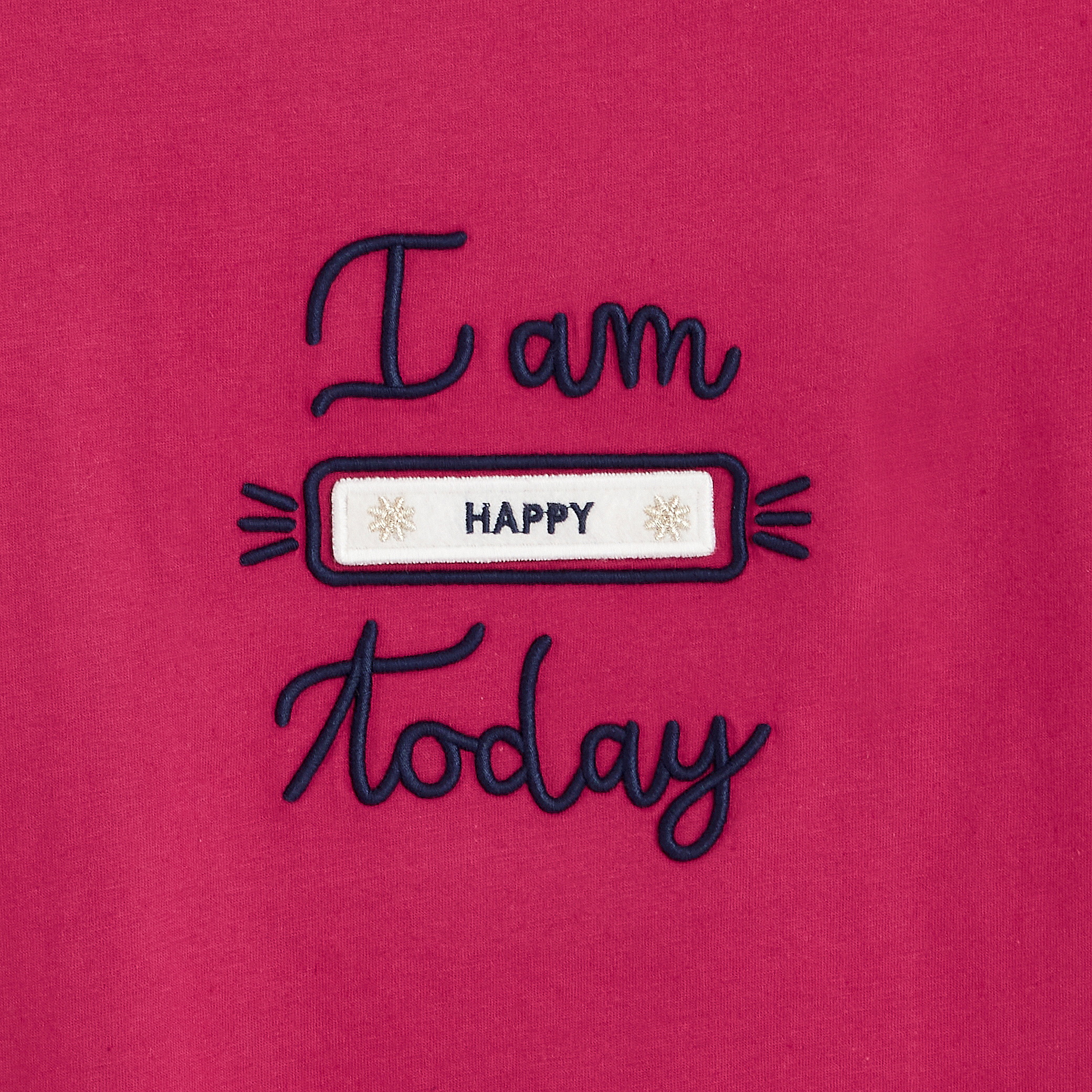 T Shirt With A Message I Am Happy Today Pink Girl Okaidi Obaibi