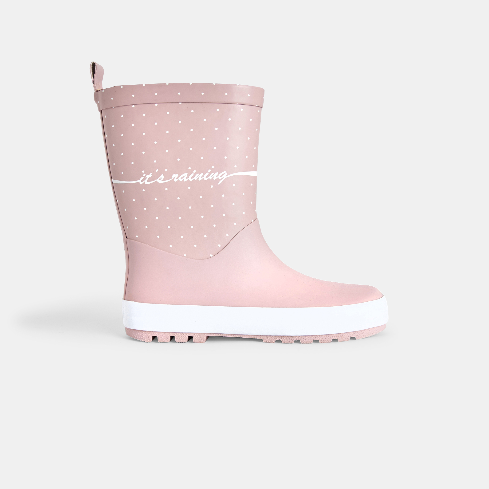 Bottes de pluie pois rose fille Oka di Oba bi