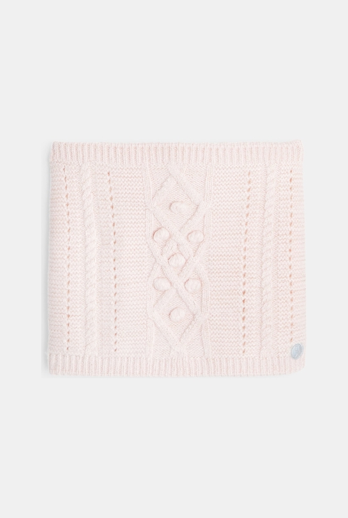 Snood torsadé fantaisie rose fille 1
