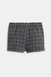 Short flanellisé à carreaux gris bébé fille 3