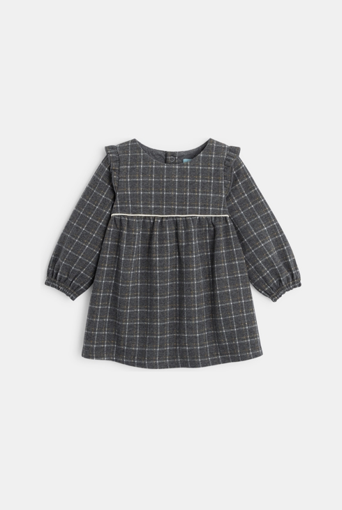 Flanellkleid mit Karos Grau Baby Mädchen 1